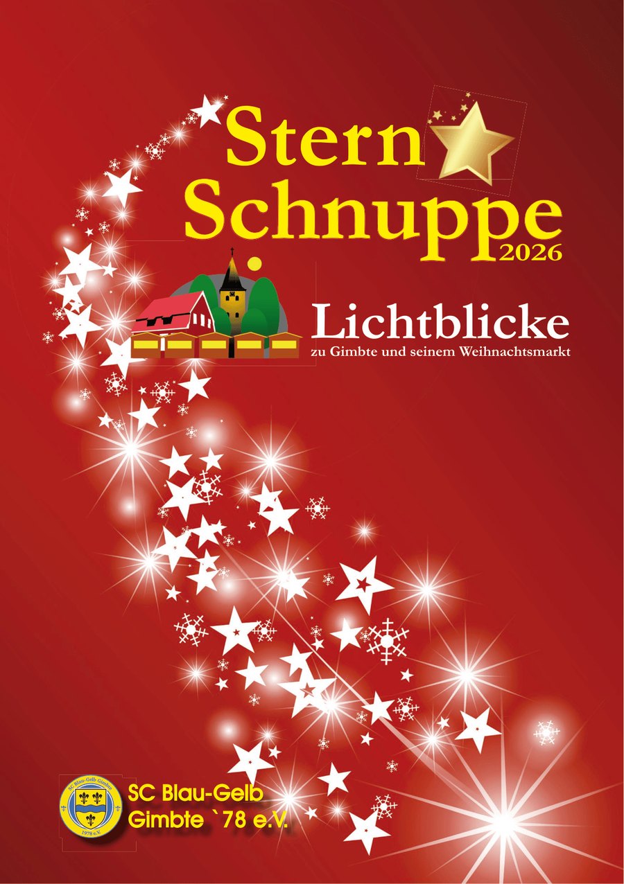 Titelseite der Sternschnuppe: Lichtblicke zu Gimbte und seinem Weihnachtsmarkt